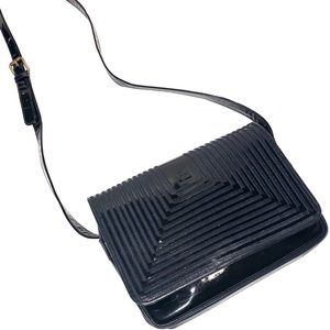 FENDI Roma Made in Italy black colored patent